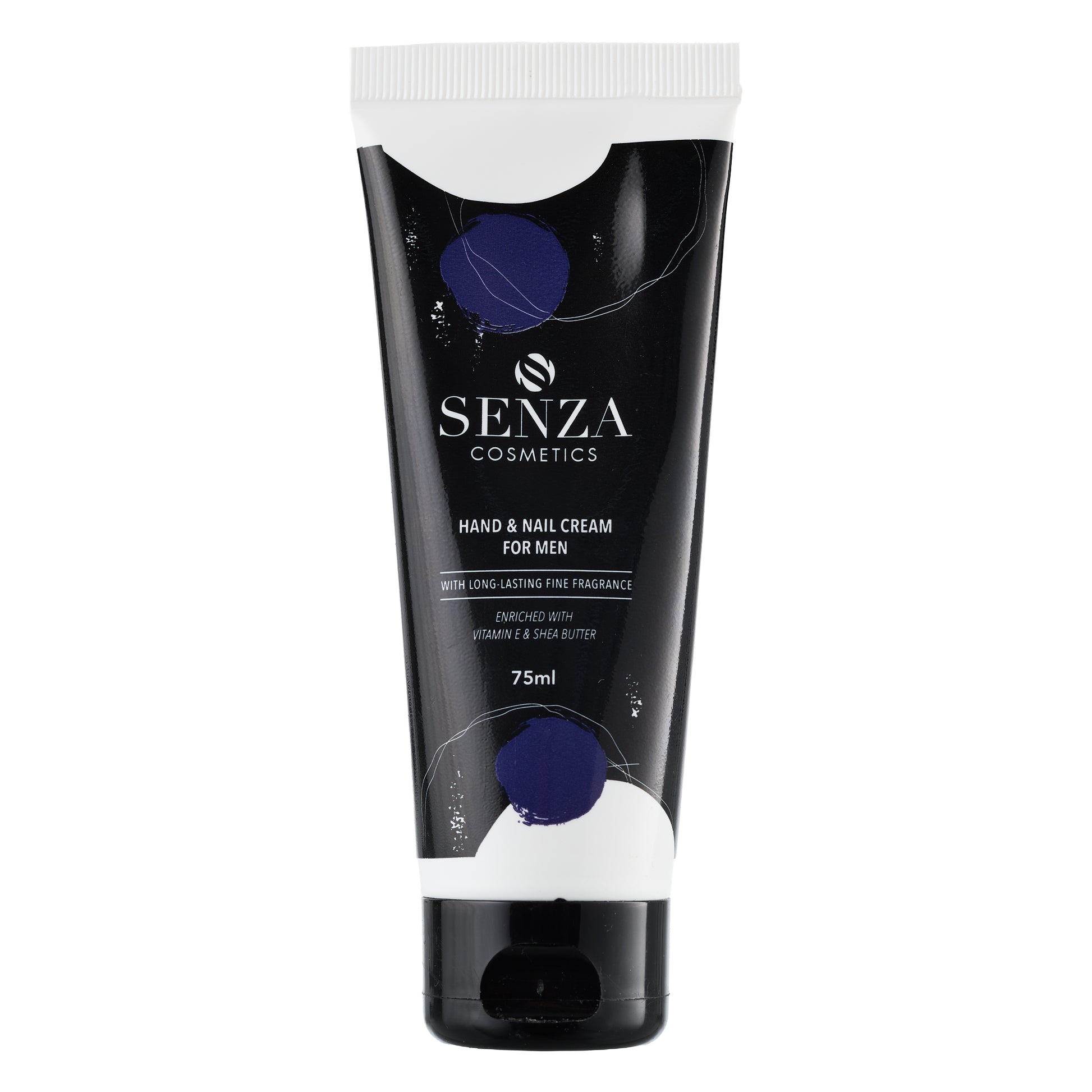 Senza Cosmetics hand and nail cream tube for men 