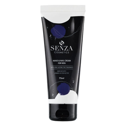 Senza Cosmetics hand and nail cream tube for men 