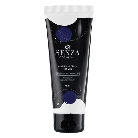 Senza Cosmetics hand and nail cream tube for men 
