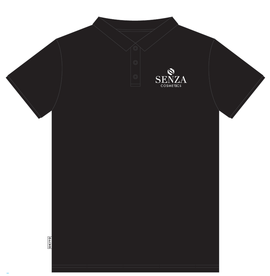 SENZA BLACK GOLF SHIRT LARGE