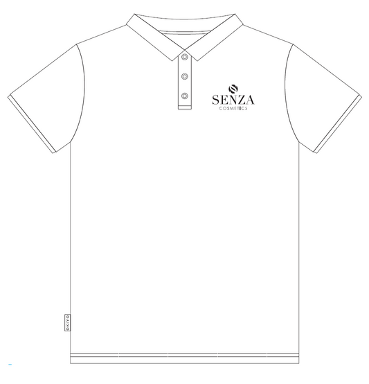 SENZA WHITE GOLF SHIRT LARGE